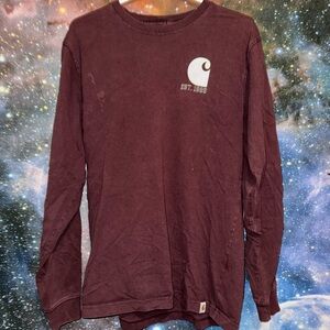 Carhartt Brown Long Sleeve Tee Rugged Workwear